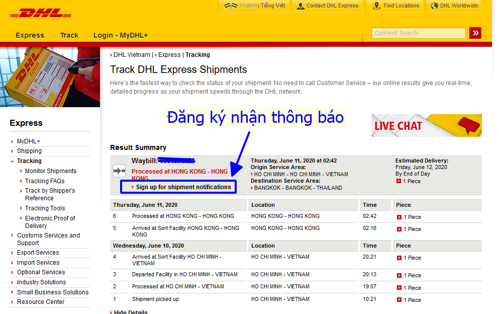 tracking dhl 2